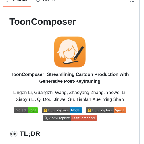 Tencentarc Tooncomposer screenshot
