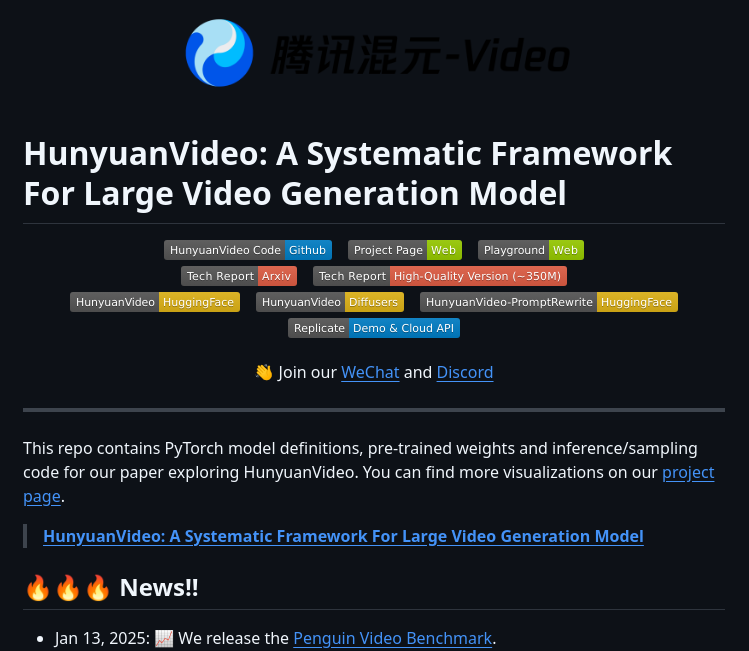 Tencent Hunyuanvideo screenshot