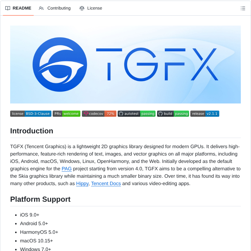 Tencent Tgfx screenshot