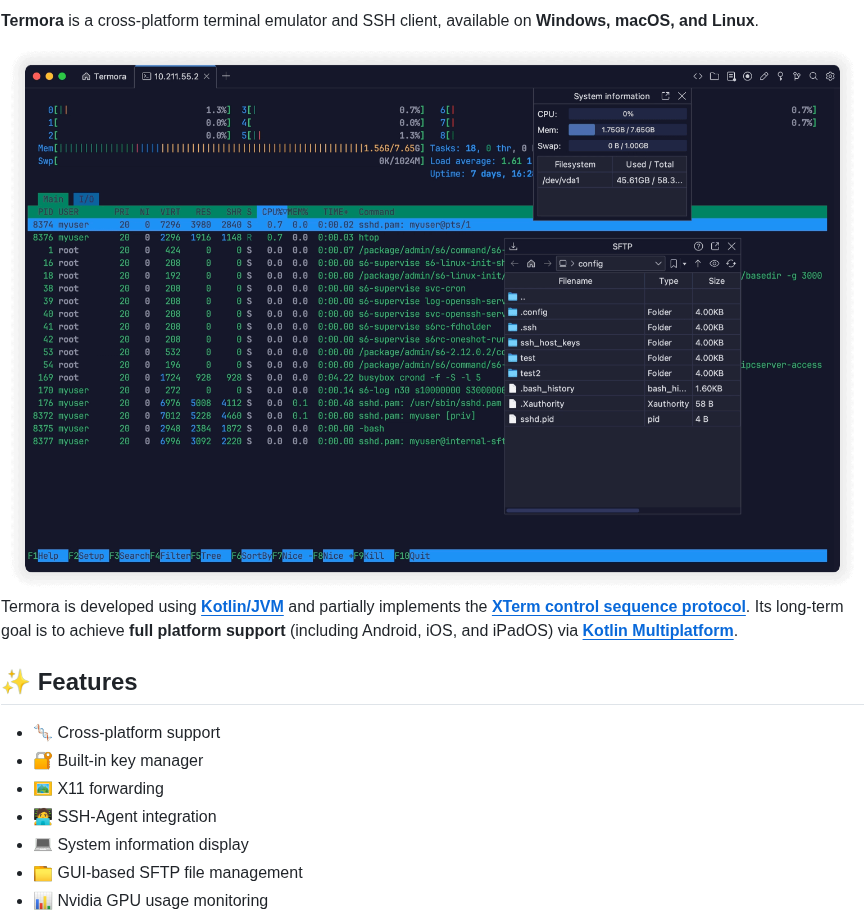 Termoradev Termora screenshot