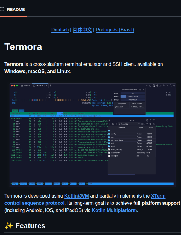 Termoradev Termora screenshot