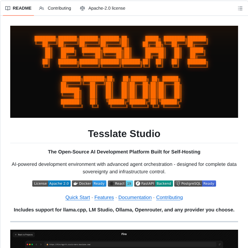 Tesslateai Studio screenshot