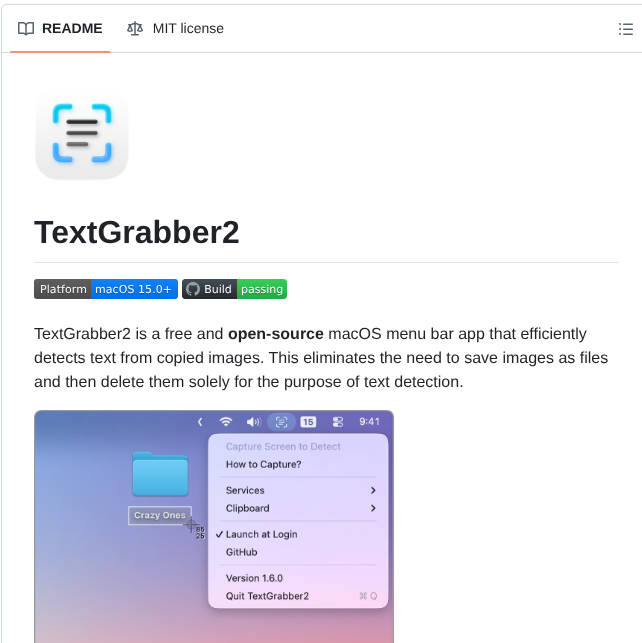 Textgrabber2 App Textgrabber2 screenshot