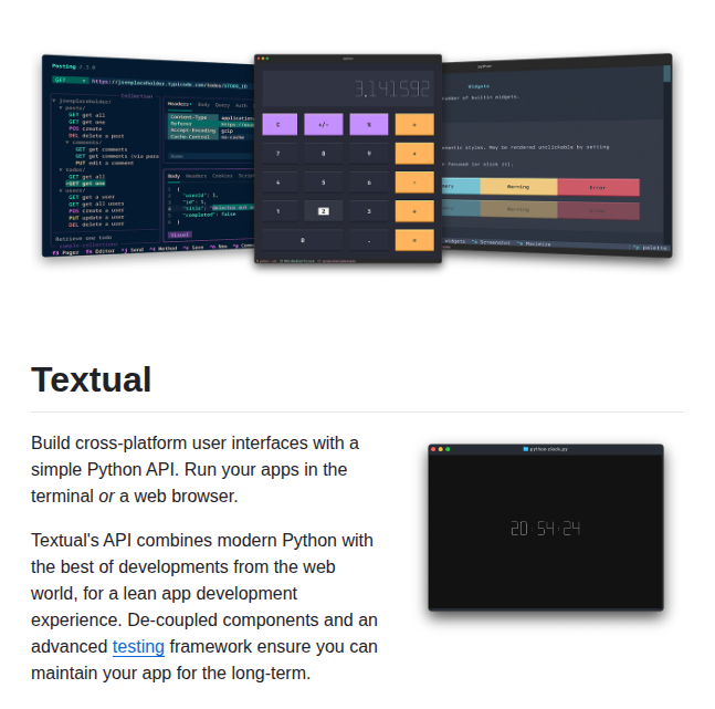 Textualize Textual screenshot