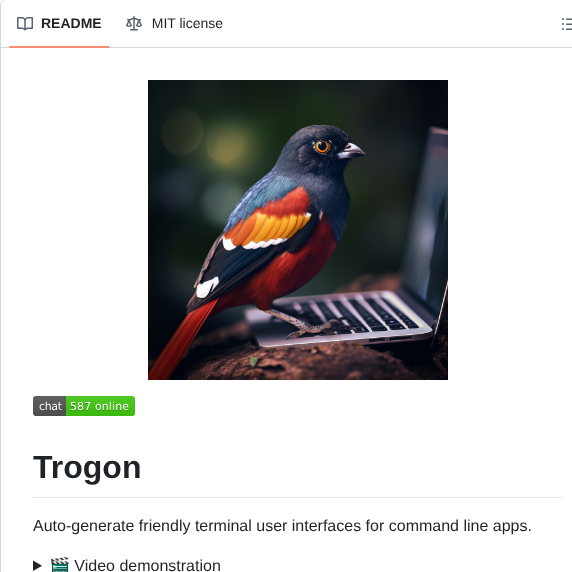 Textualize Trogon screenshot