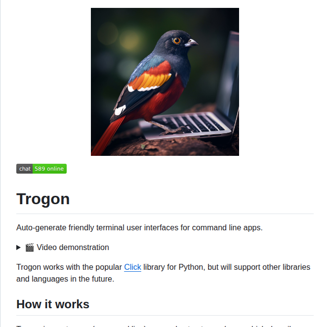 Textualize Trogon screenshot