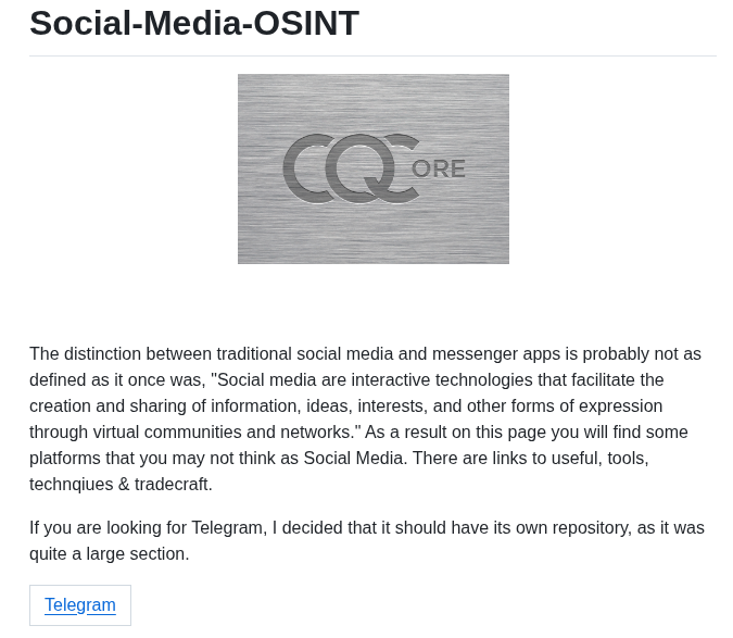 The Osint Toolbox Social Media Osint screenshot