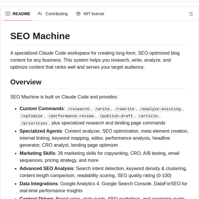 Thecraighewitt Seomachine screenshot
