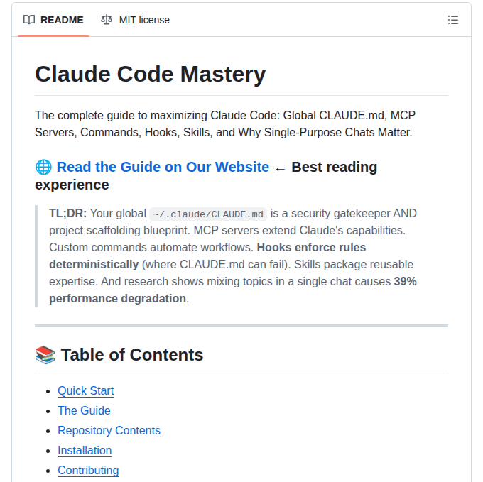 Thedecipherist Claude Code Mastery screenshot