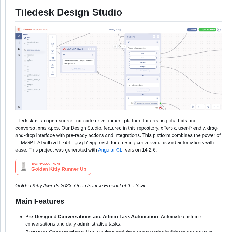 Tiledesk Design Studio screenshot