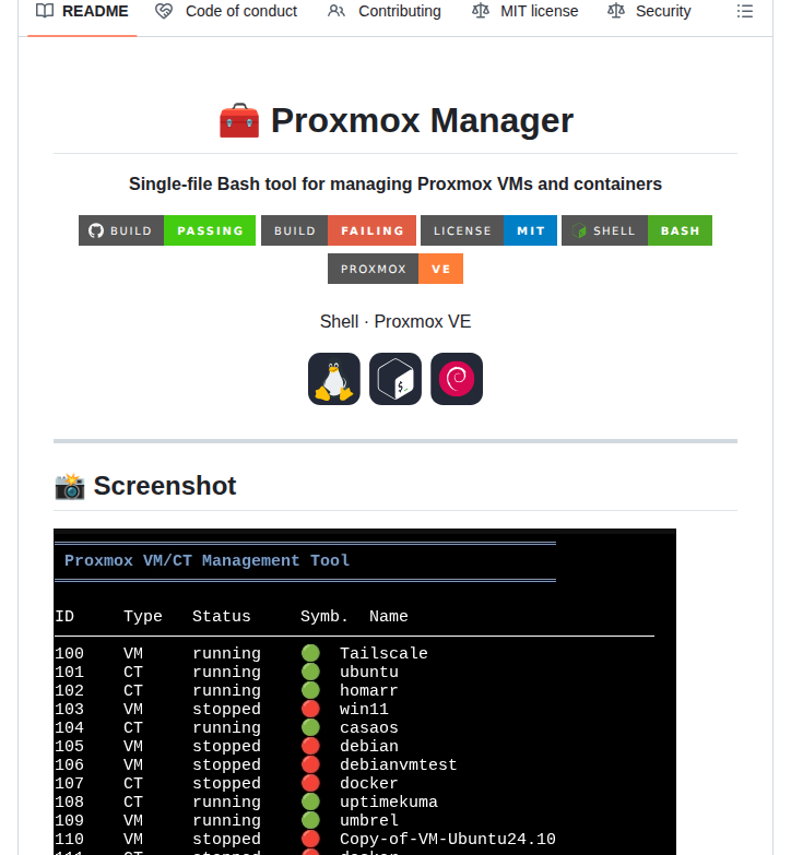 Timintech Proxmox Manager screenshot