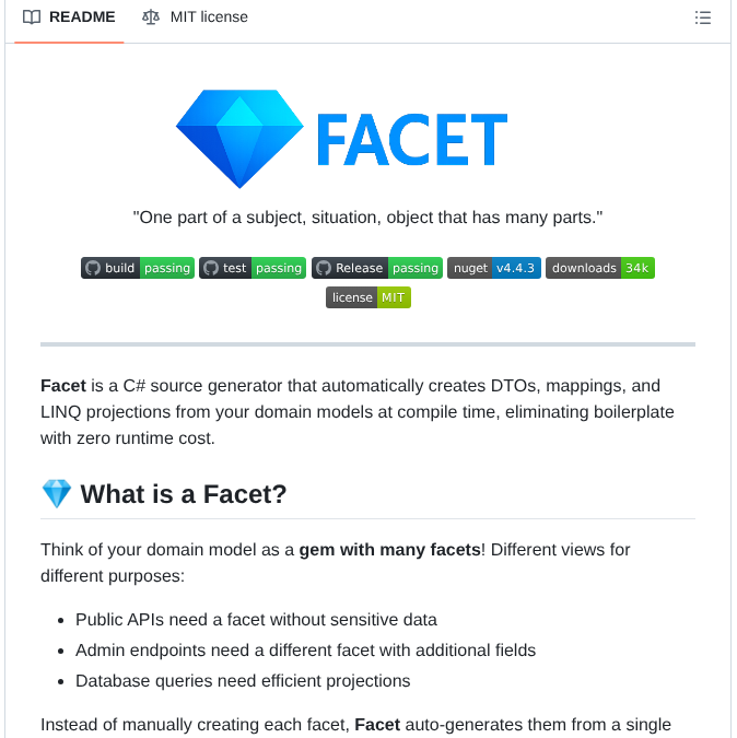 Tim Maes Facet screenshot
