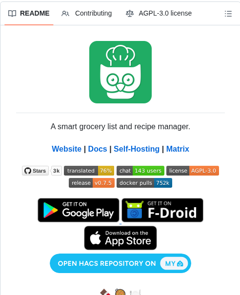 Tombursch Kitchenowl screenshot