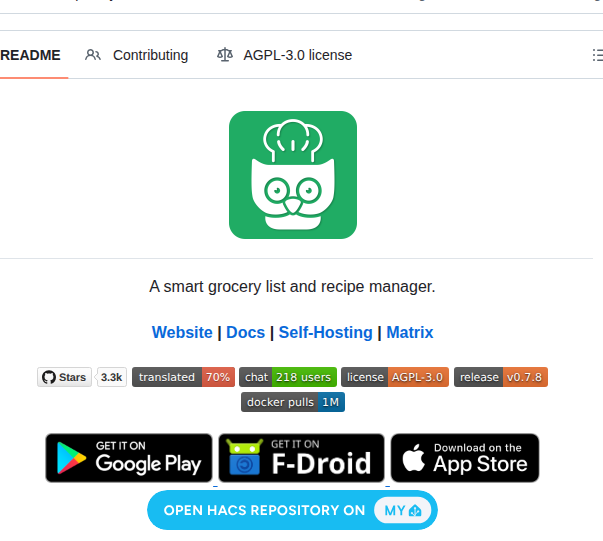 Tombursch Kitchenowl screenshot