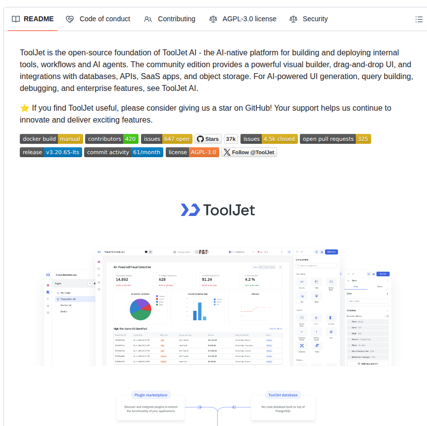Tooljet Tooljet screenshot