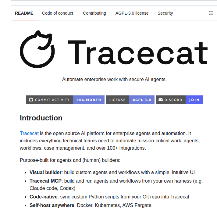 Tracecathq Tracecat screenshot