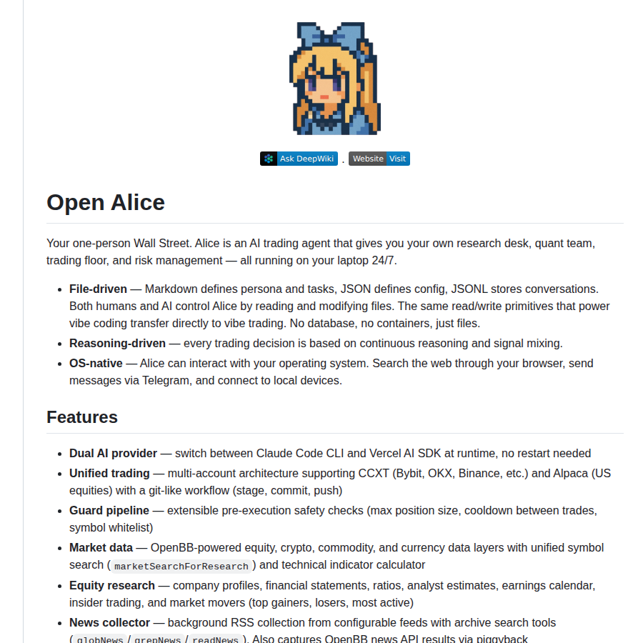 Traderalice Openalice screenshot