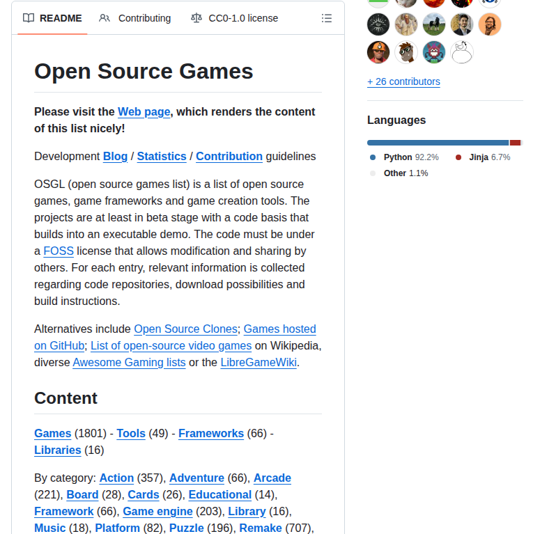 Trilarion Opensourcegames screenshot