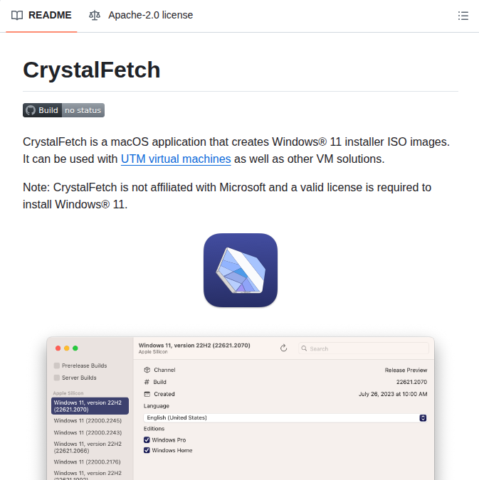 Turingsoftware Crystalfetch screenshot