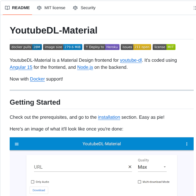 Tzahi12345 Youtubedl Material screenshot