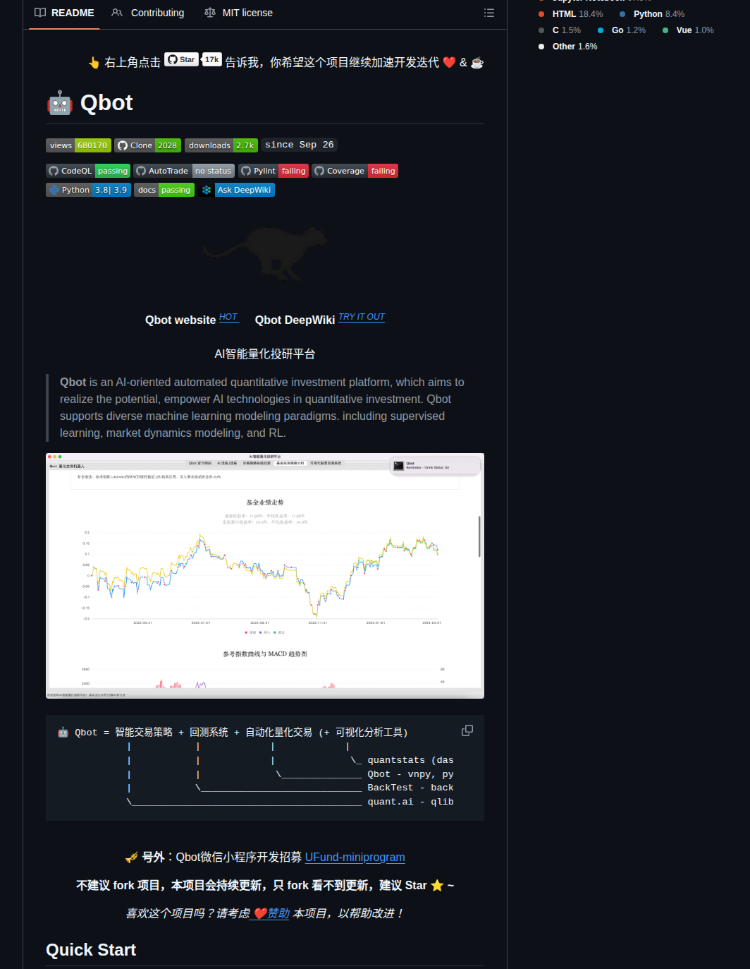 Ufund Me Qbot screenshot