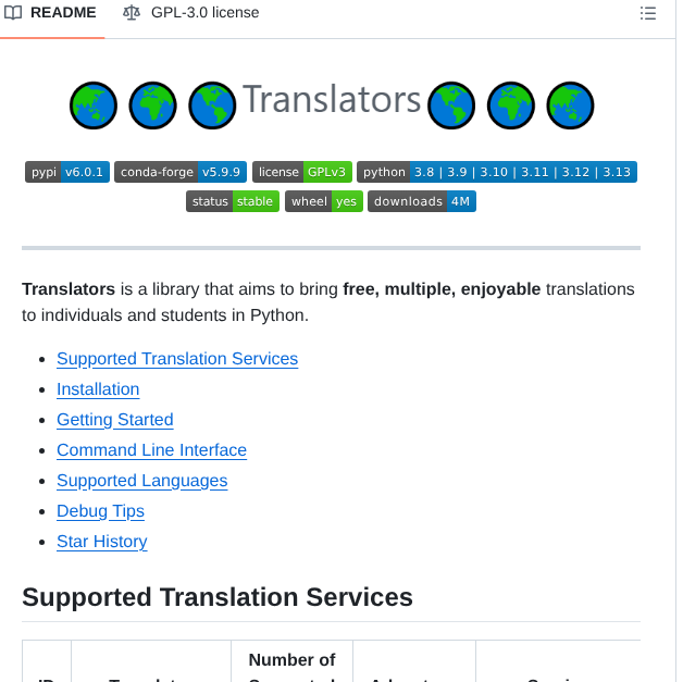 Uliontse Translators screenshot
