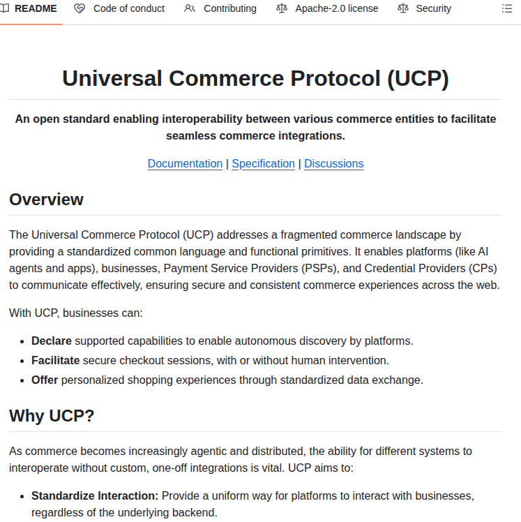 Universal Commerce Protocol Ucp screenshot