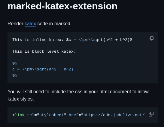 Uzitech Marked Katex Extension screenshot