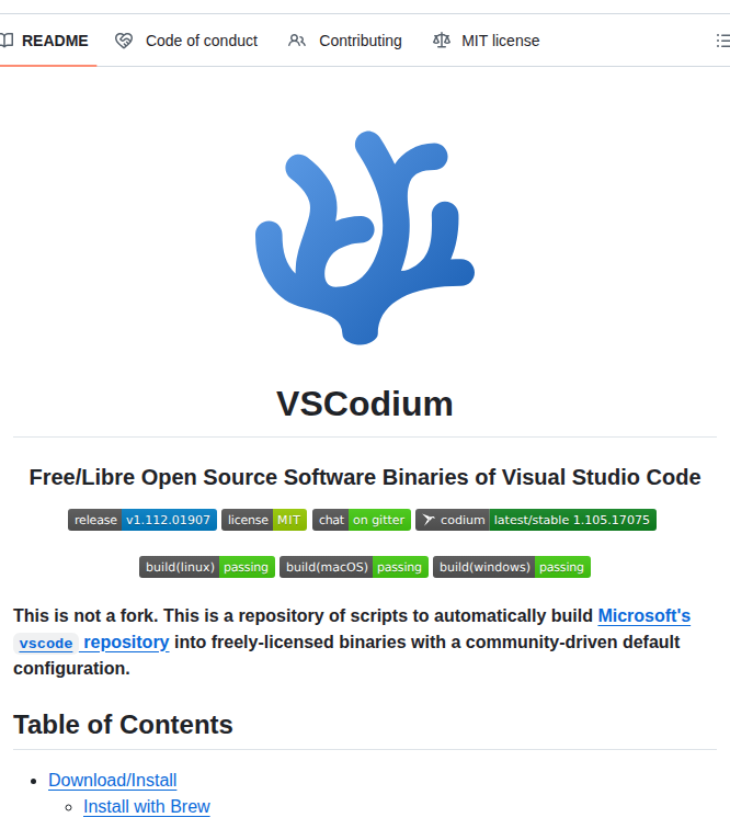 Vscodium Vscodium screenshot