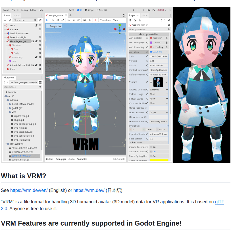 V Sekai Godot Vrm screenshot