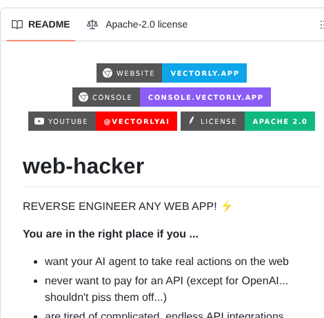 Vectorlyapp Web Hacker screenshot