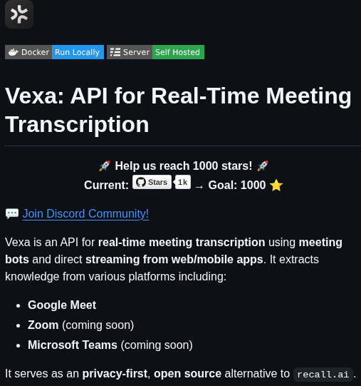 Vexa Ai Vexa screenshot