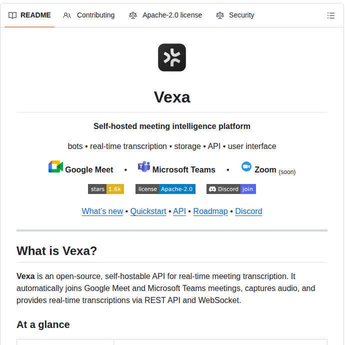 Vexa Ai Vexa screenshot