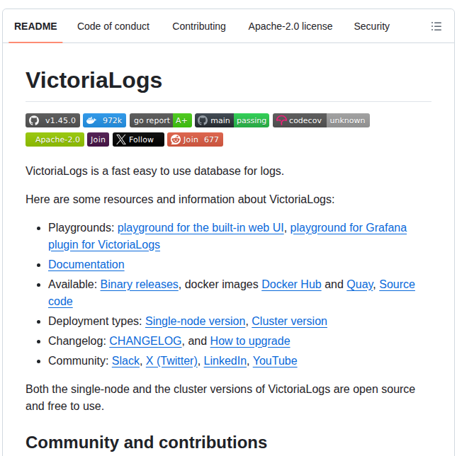 Victoriametrics Victorialogs screenshot