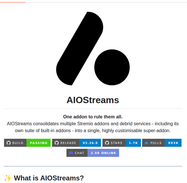 Viren070 Aiostreams screenshot