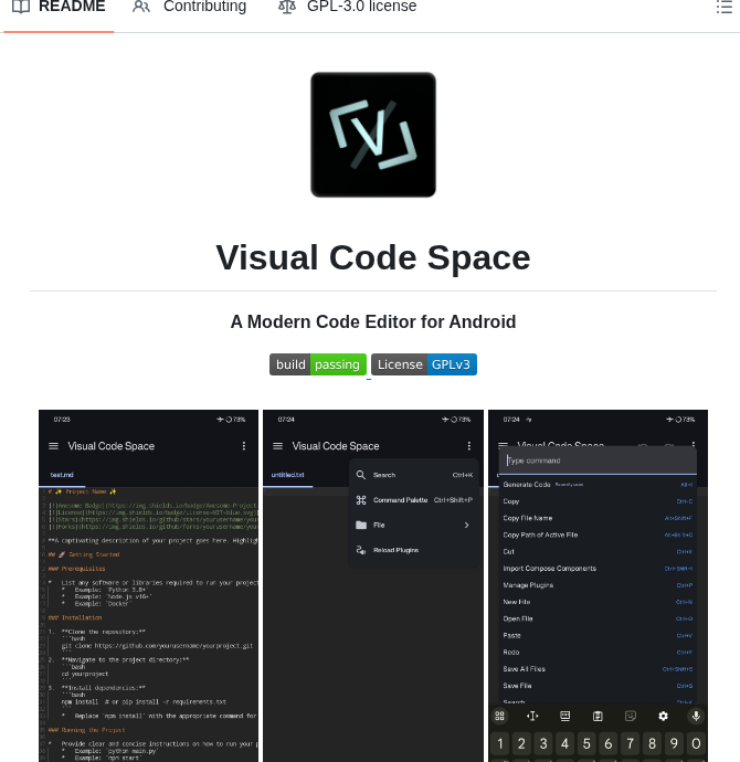 Visual Code Space Visual Code Space screenshot
