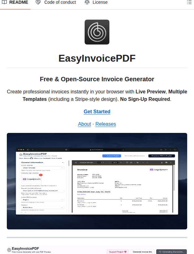 Vladsez Easy Invoice Pdf screenshot