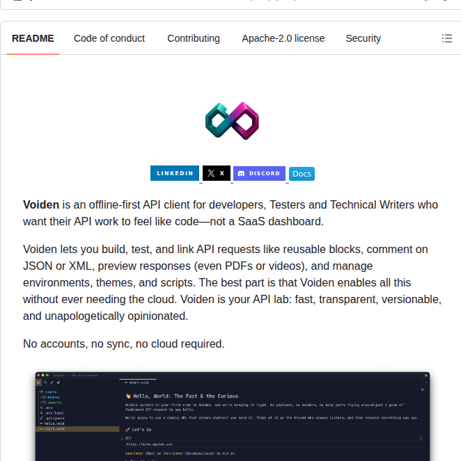 Voidenhq Voiden screenshot
