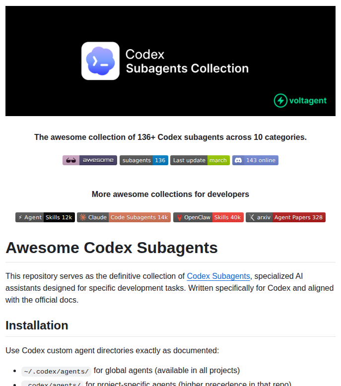 Voltagent Awesome Codex Subagents：AI開発者向けsubagentリソース集 - AIツール日本語解説 | AI Heartland
