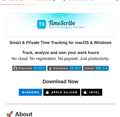 Winbigfox Timescribe screenshot
