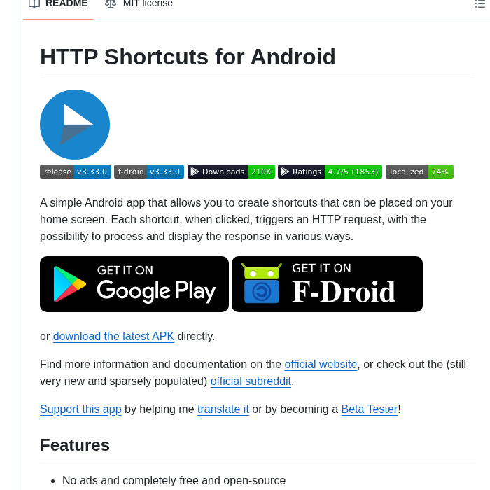 Waboodoo Http Shortcuts screenshot