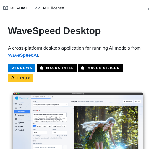 Wavespeedai Wavespeed Desktop screenshot