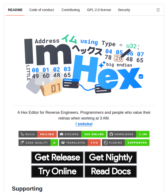 Werwolv Imhex screenshot