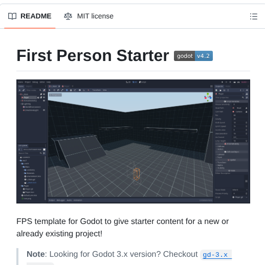 Whimfoome Godot Firstpersonstarter screenshot