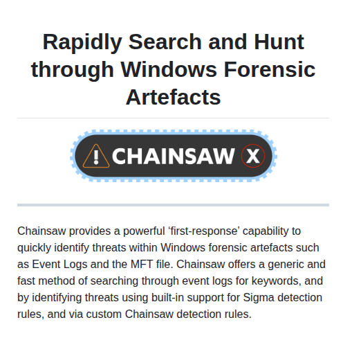 Withsecurelabs Chainsaw screenshot