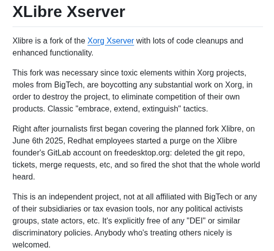 X11libre Xserver screenshot
