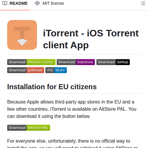 Xitrix Itorrent screenshot