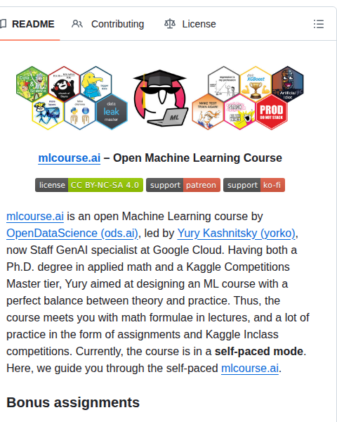 Yorko/mlcourse.ai：機械学習の実践的スキルを身につけるオープンソース教育プラットフォーム - AIツール日本語解説 | AI Heartland