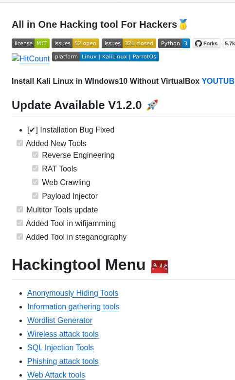 Z4nzu Hackingtool screenshot