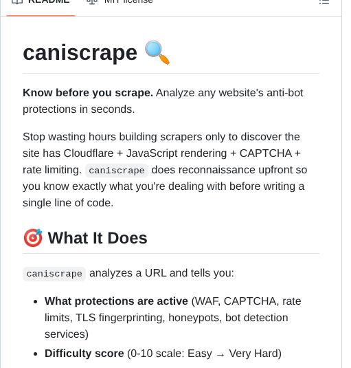 Za1815 Caniscrape screenshot